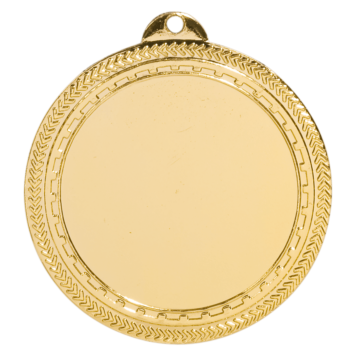 Bright Gold 2" Insert Holder Engravable BriteLazer Medal - 2 3/4"