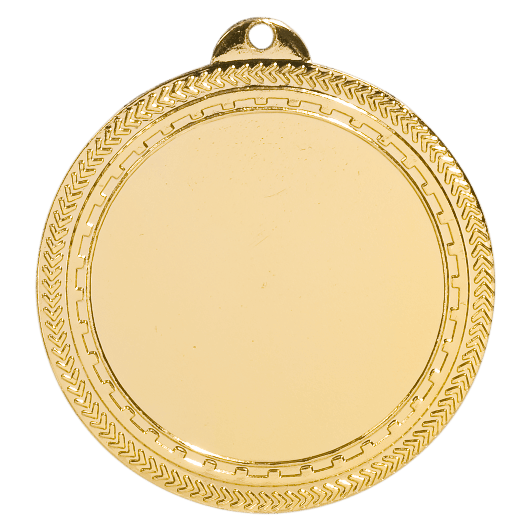 Bright Gold 2" Insert Holder Engravable BriteLazer Medal - 2 3/4"