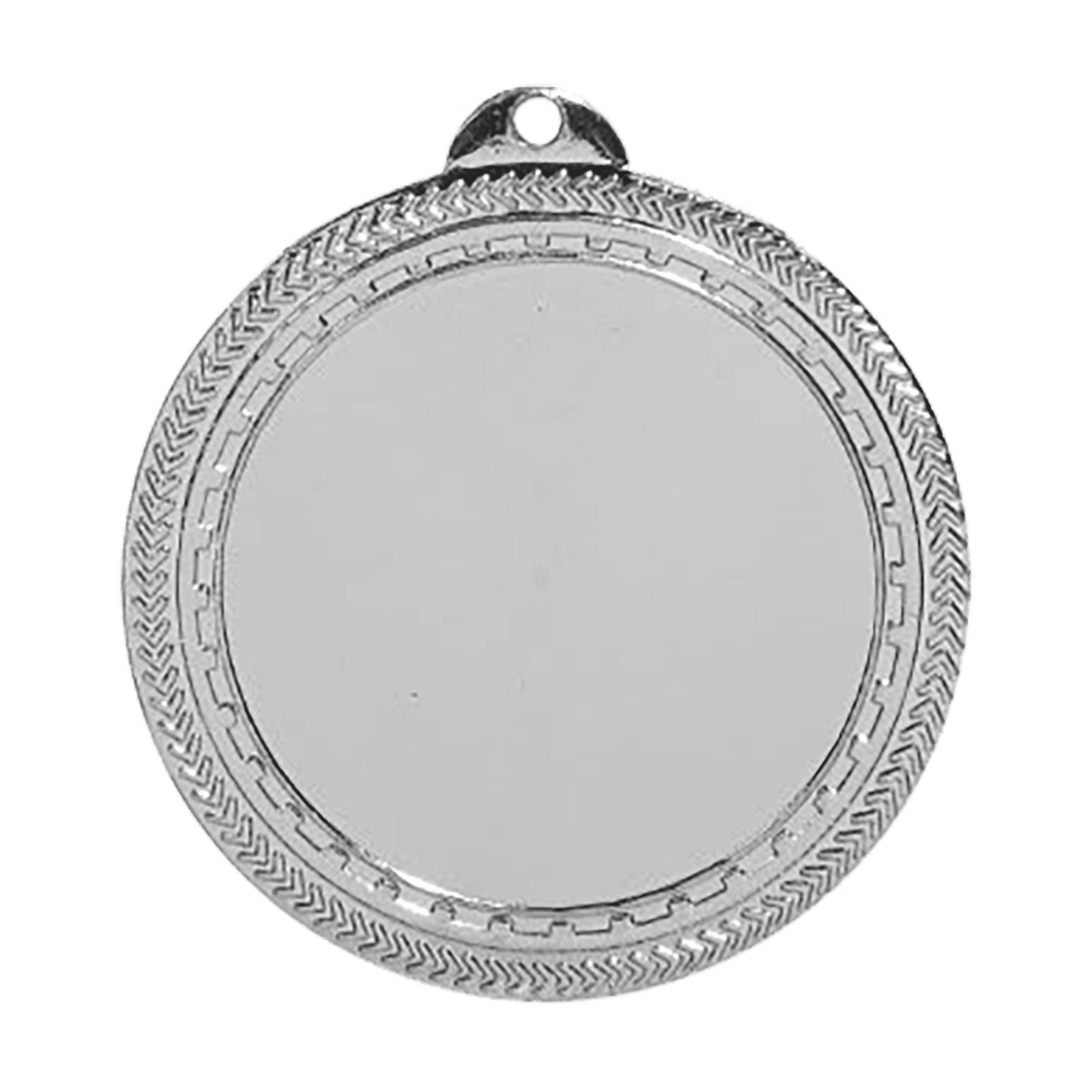 2 3/4" Bright Silver 2" Insert Holder Laserable BriteLazer Medal