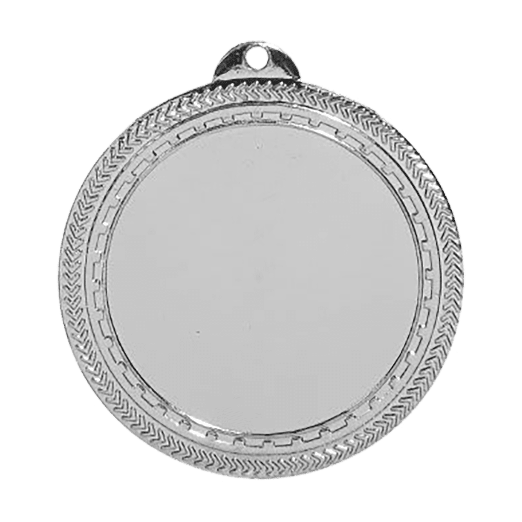 2 3/4" Bright Silver 2" Insert Holder Laserable BriteLazer Medal