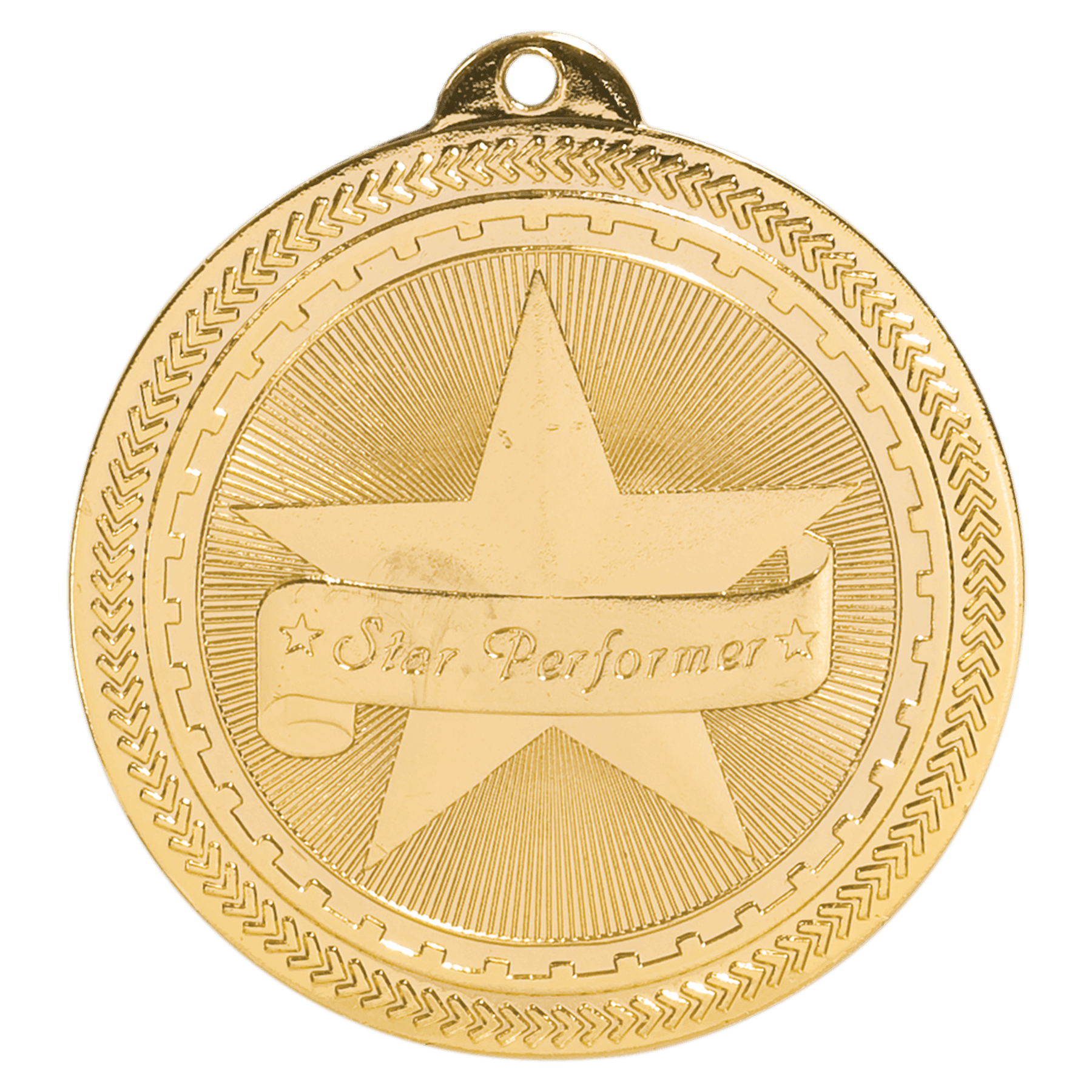 Bright Star Performer Engravable BriteLazer Medal - 2"