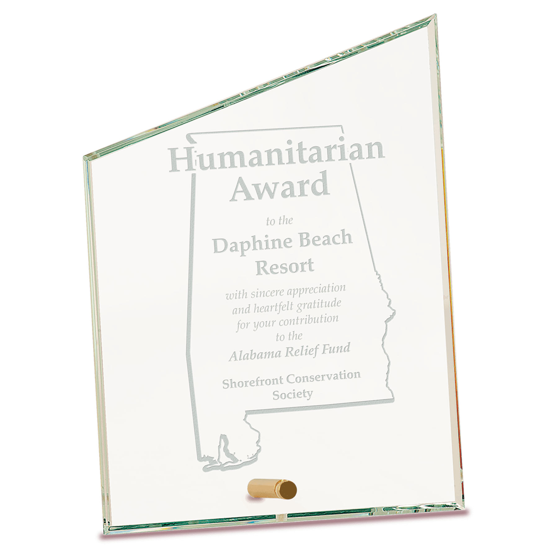 Clear Slant Rectangle CrystalEdge Glass - 6" x 8"