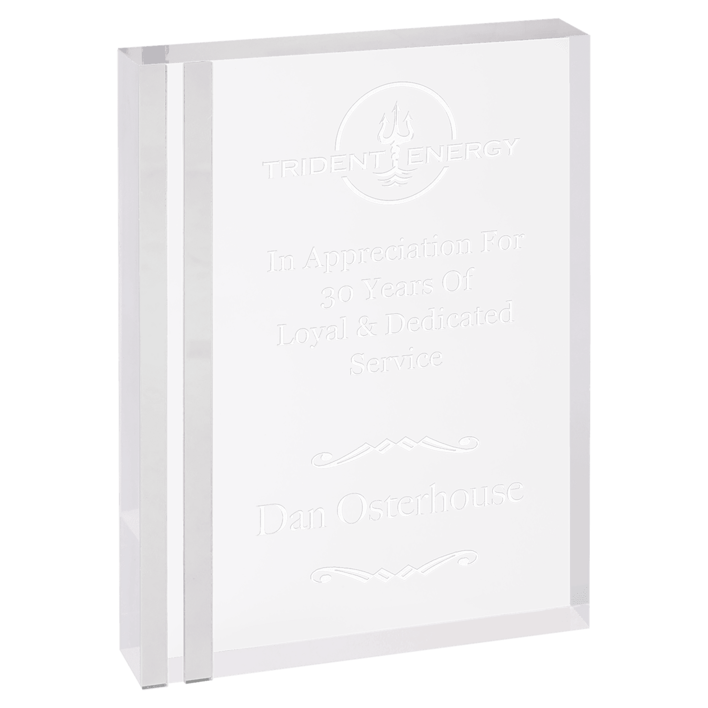 5" x 7" Rectangle Acrylic with Silver Edge