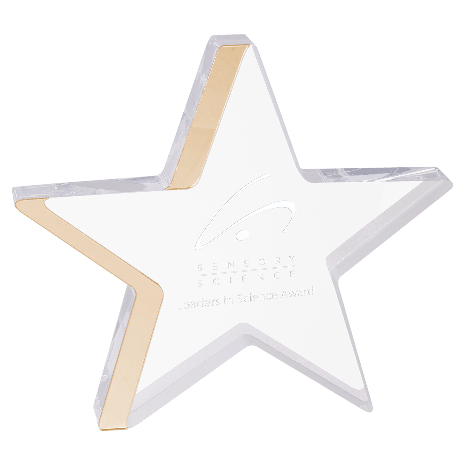 Star Acrylic with Gold Edge - 7 3/4" x 7"