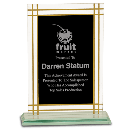 Contemporary Glass Full Border Award - 7 1/2"