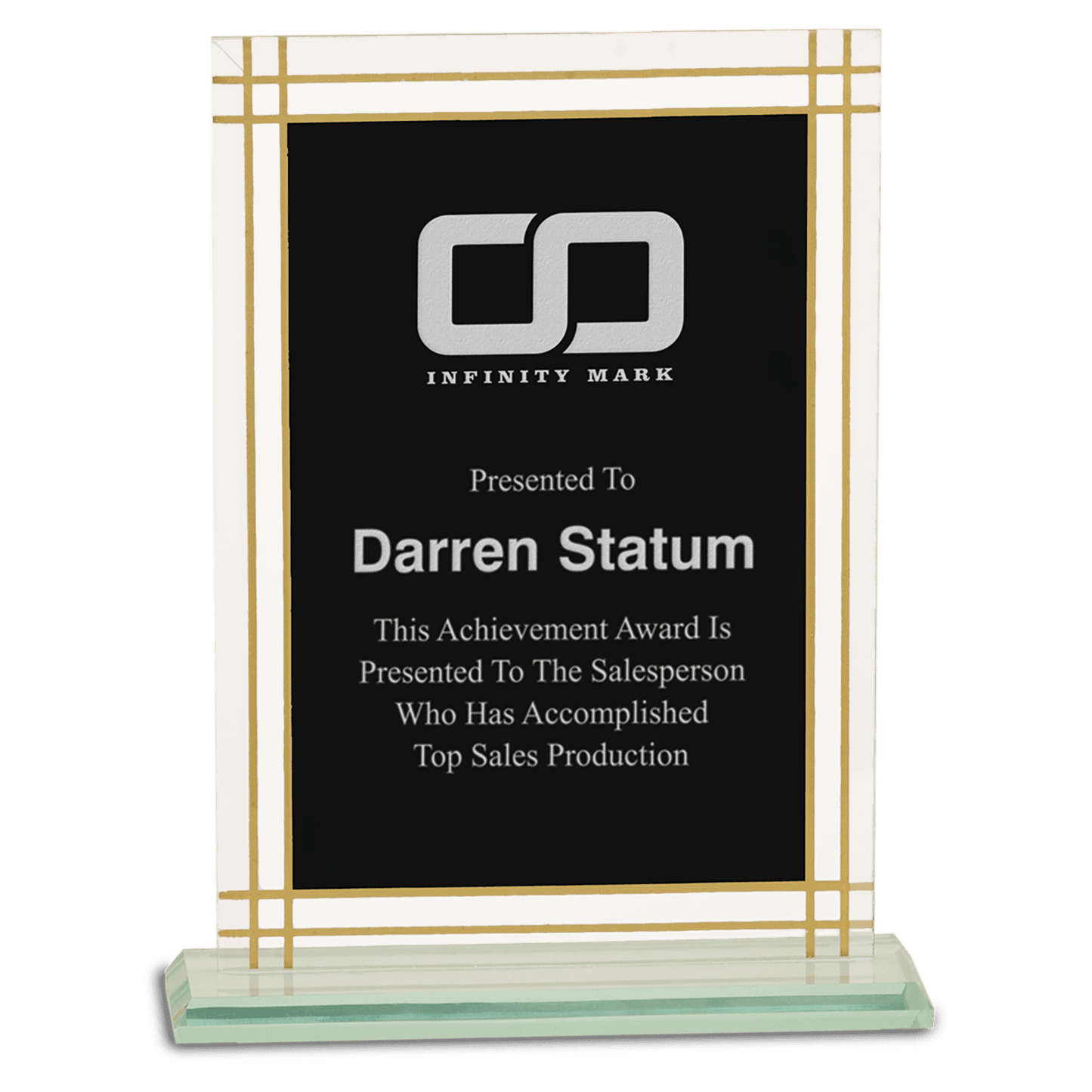 Contemporary Glass Full Border Award - 8 1/2"