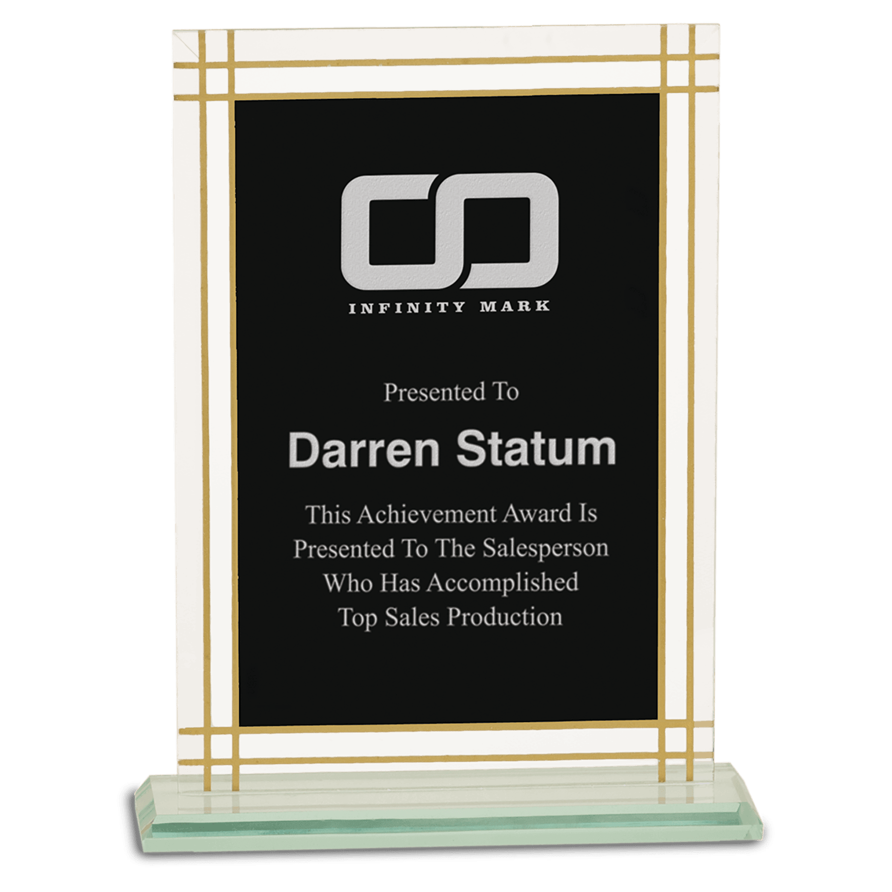 Contemporary Glass Full Border Award - 8 1/2"