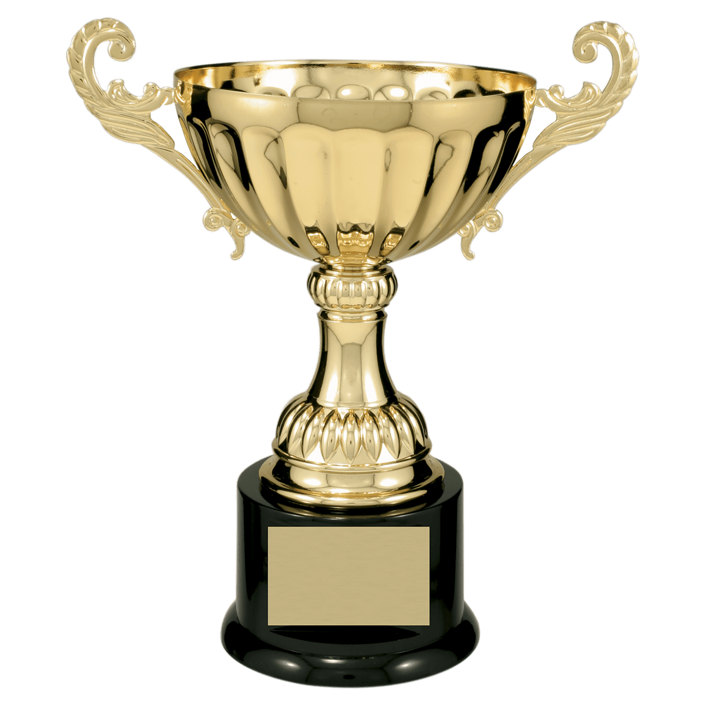 Gold Completed Metal Cup Trophy on Plastic Base - 9 3/4"
