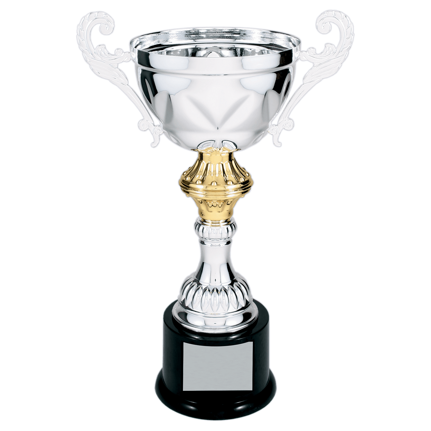 11 1/2" Silver Completed Metal Cup Trophy on Plastic Base