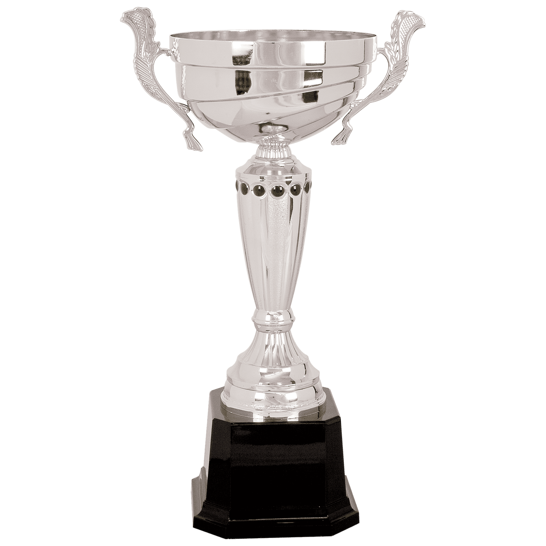 15 1/2" Silver Completed Metal Cup Trophy on Plastic Base