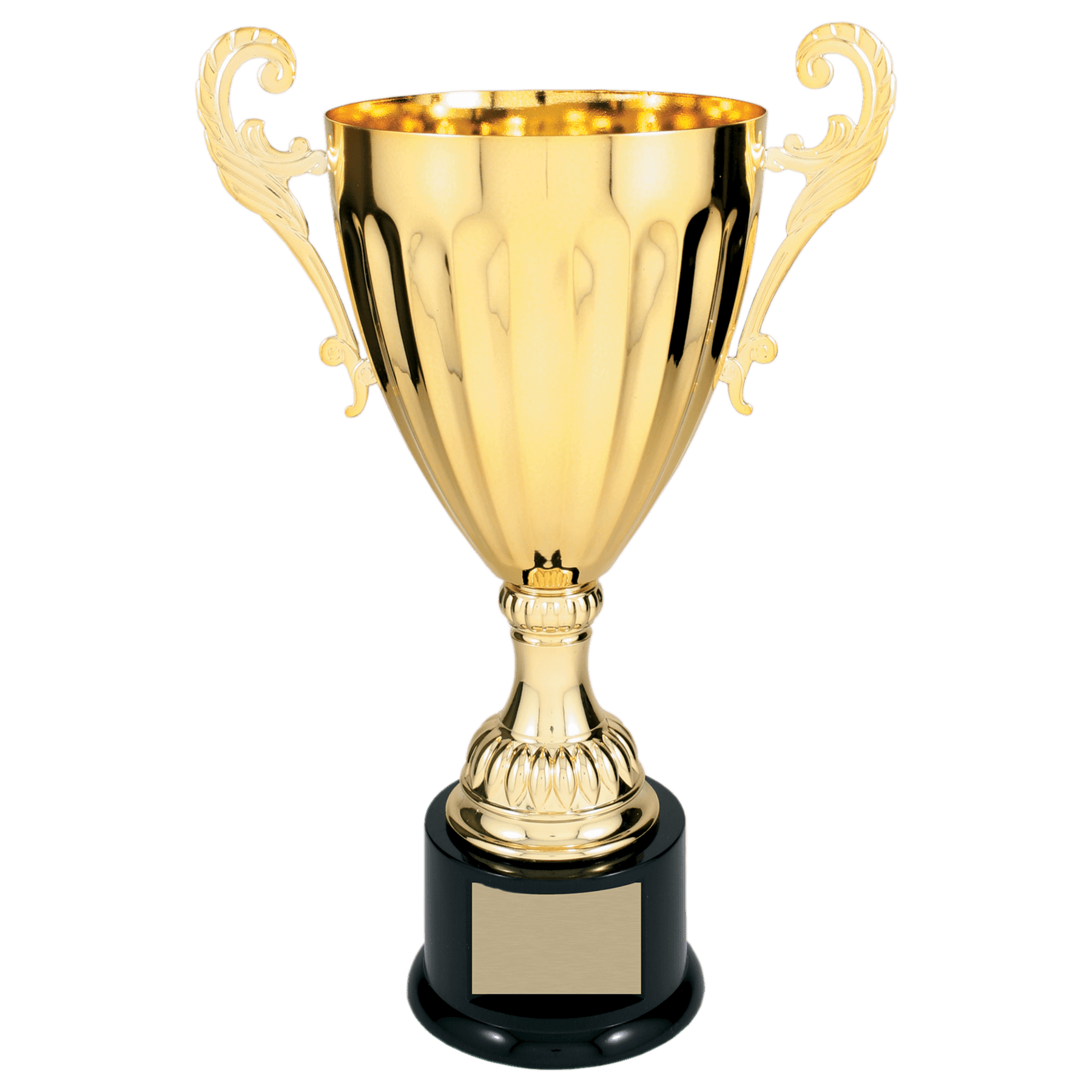 Gold Completed Metal Cup Trophy on Plastic Base - 13 1/4"