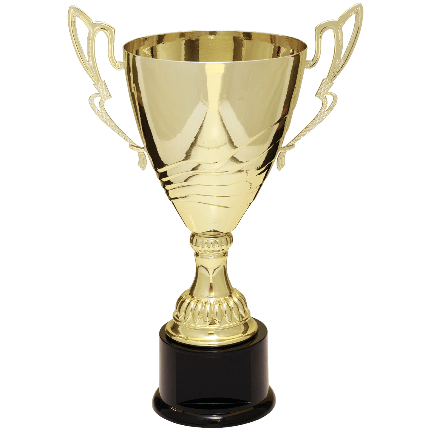 Gold Completed Metal Cup Trophy on Plastic Base - 15"
