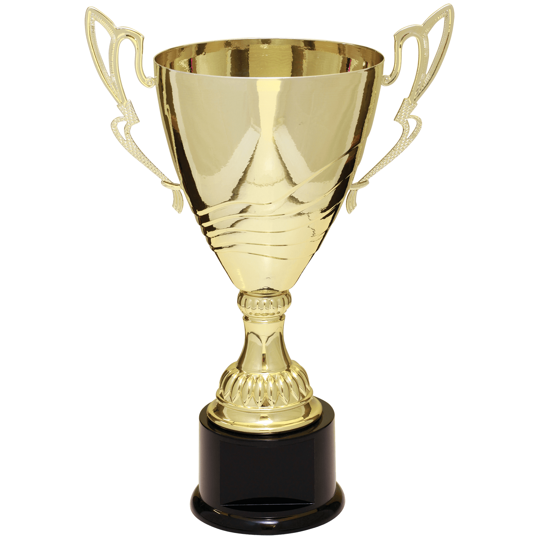 Gold Completed Metal Cup Trophy on Plastic Base - 15"