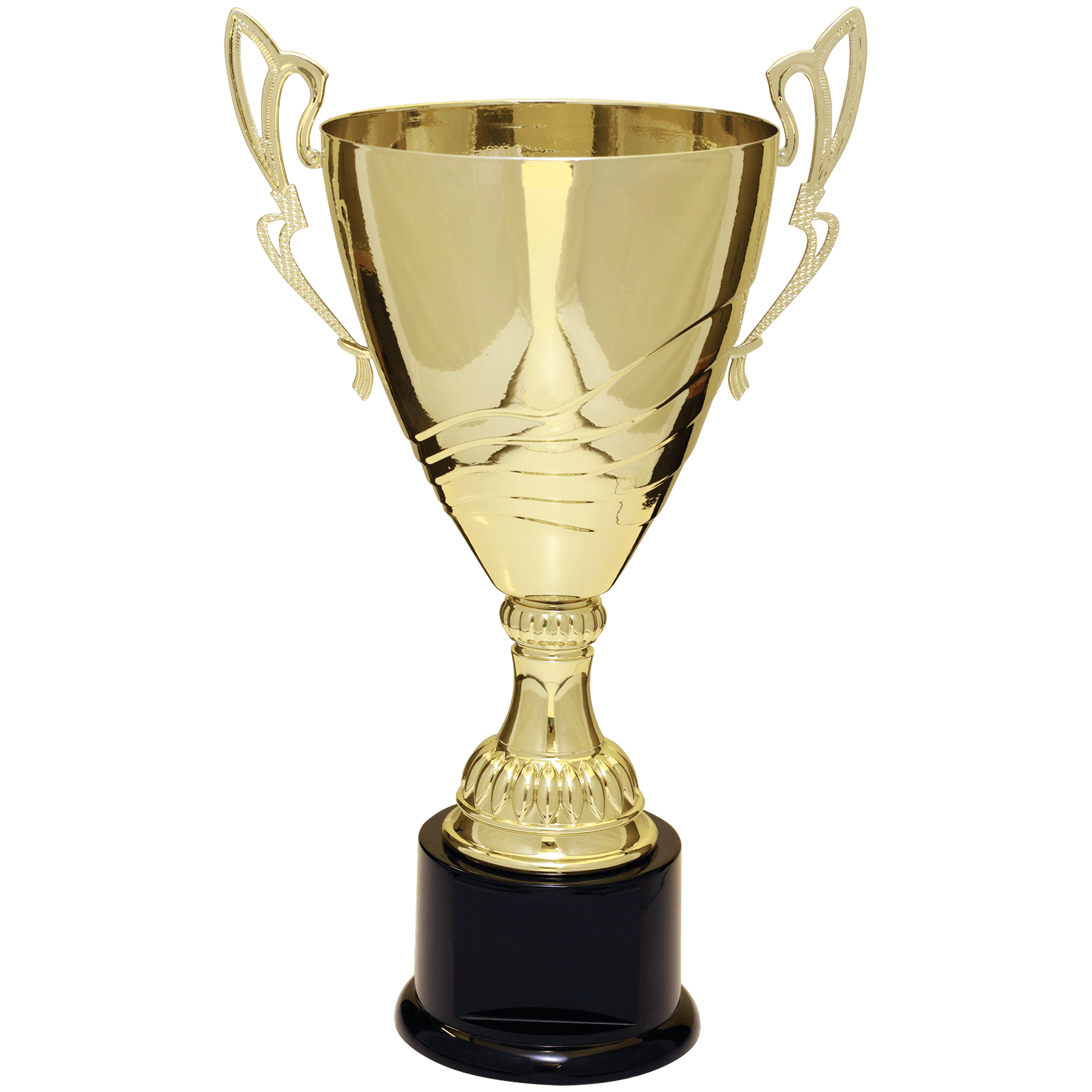 Gold Completed Metal Cup Trophy on Plastic Base - 16 3/4"