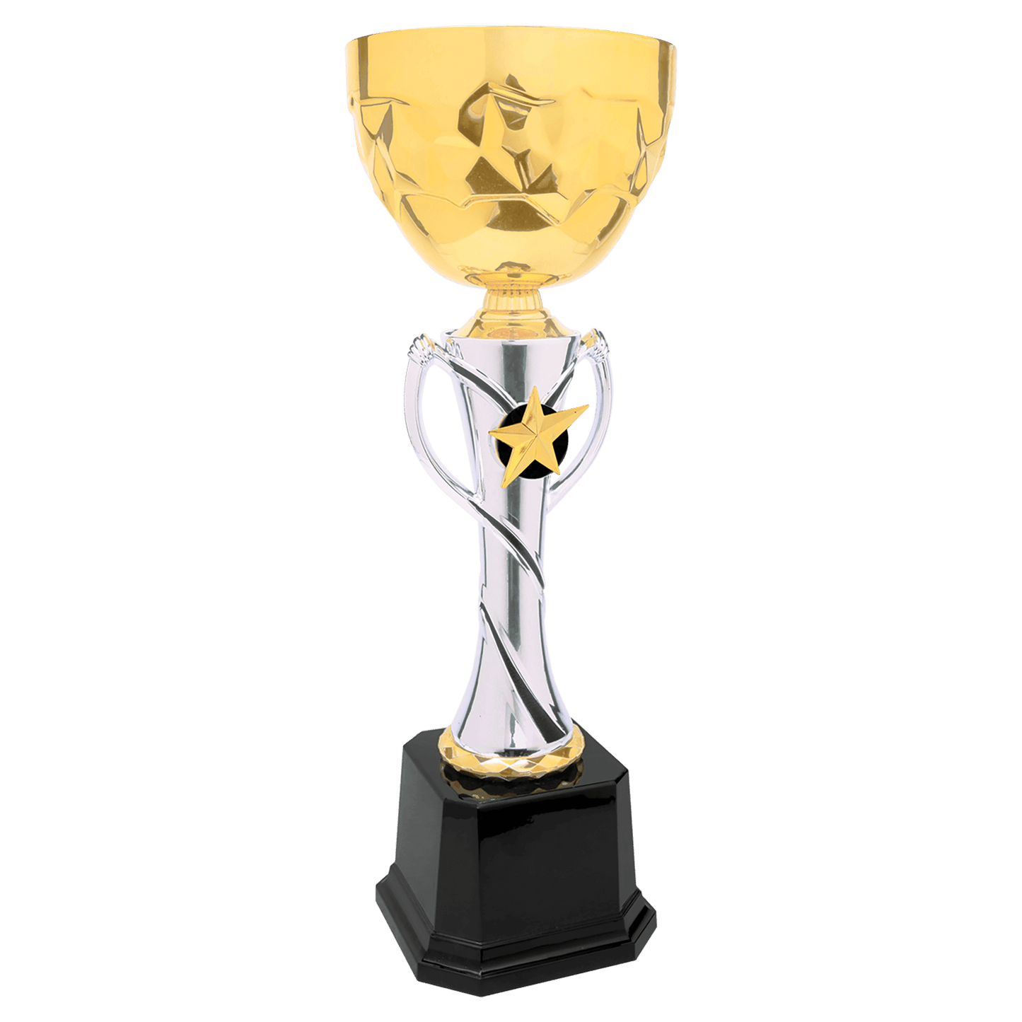 Silver/Gold Completed Metal Cup Trophy - 15"