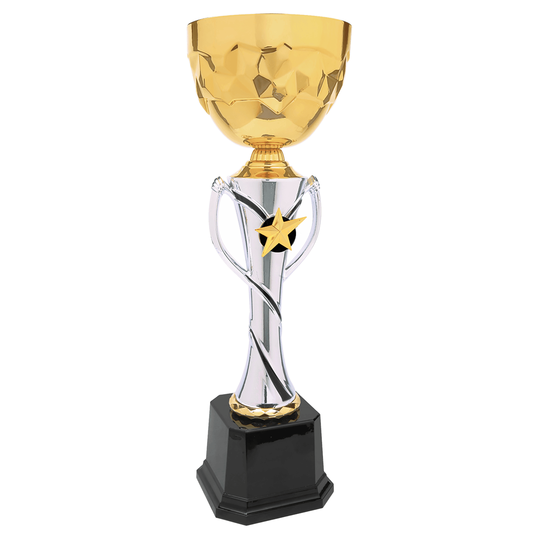 Silver/Gold Completed Metal Cup Trophy - 16"