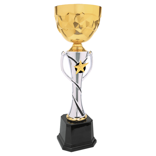 Silver/Gold Completed Metal Cup Trophy - 16"