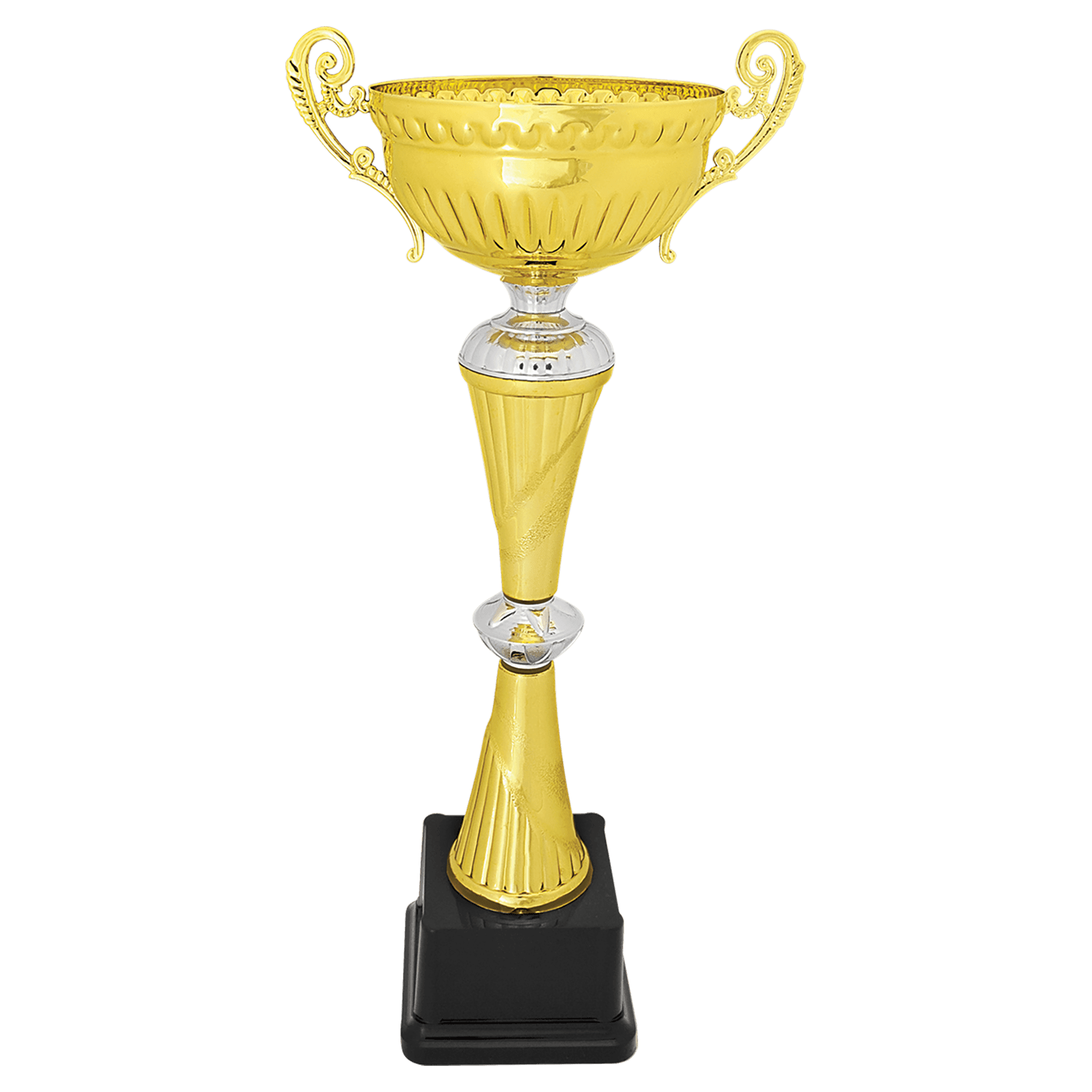 Gold/Silver Completed Metal Cup Trophy - 14 1/4"