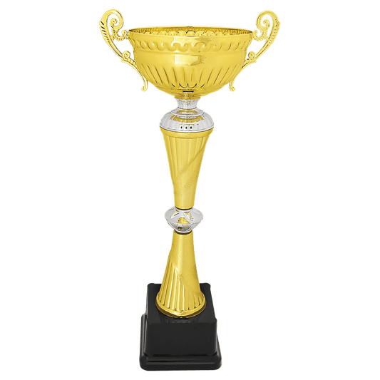 Gold/Silver Completed Metal Cup Trophy - 14 1/4"