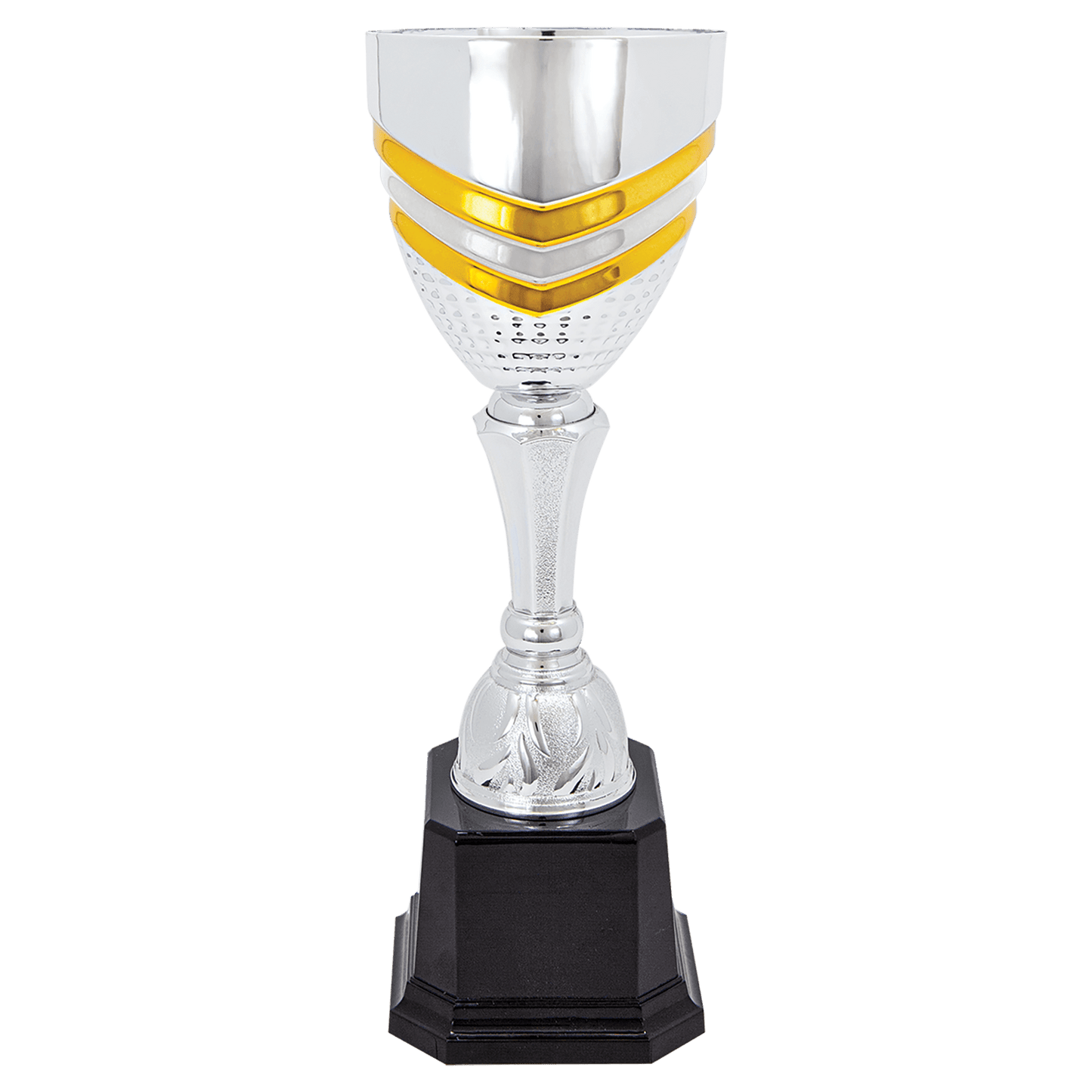 Completed Metal Cup Trophy on Plastic Base - 11"
