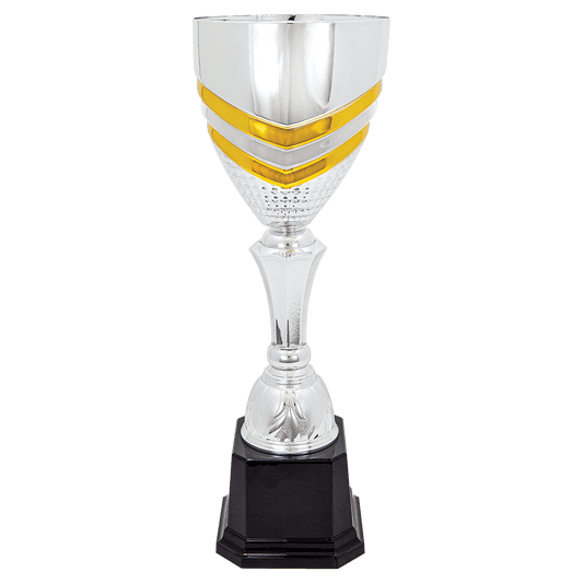 Completed Metal Cup Trophy on Plastic Base - 15"