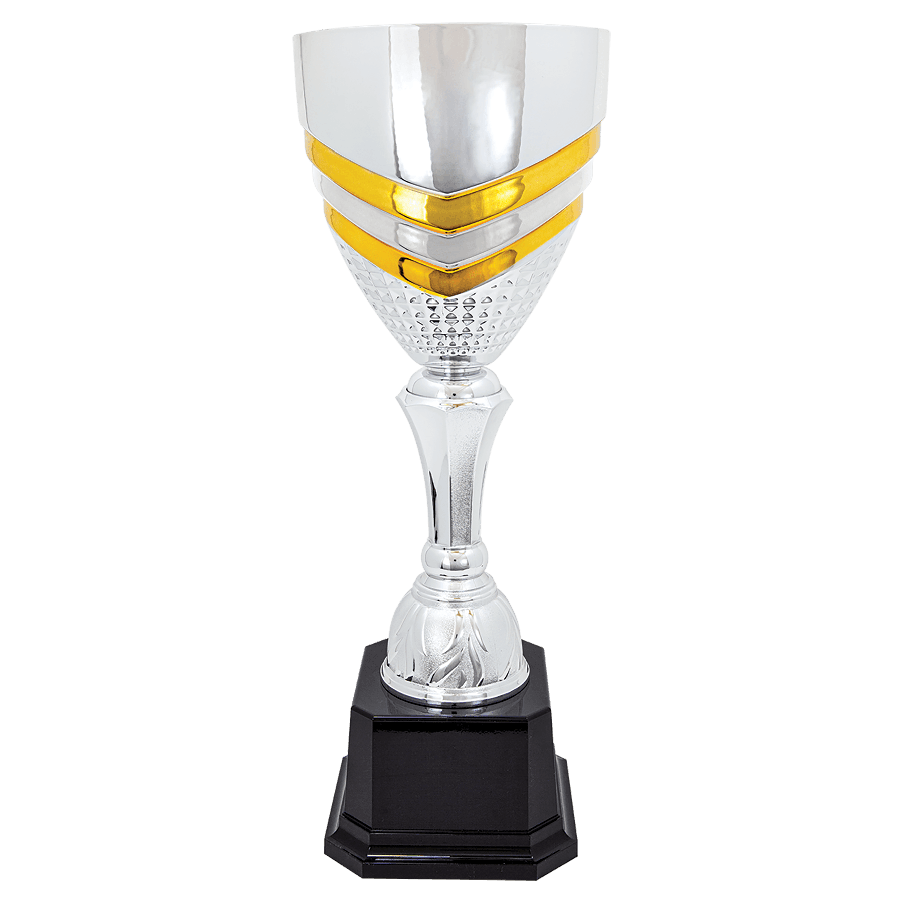 Completed Metal Cup Trophy on Plastic Base - 19"