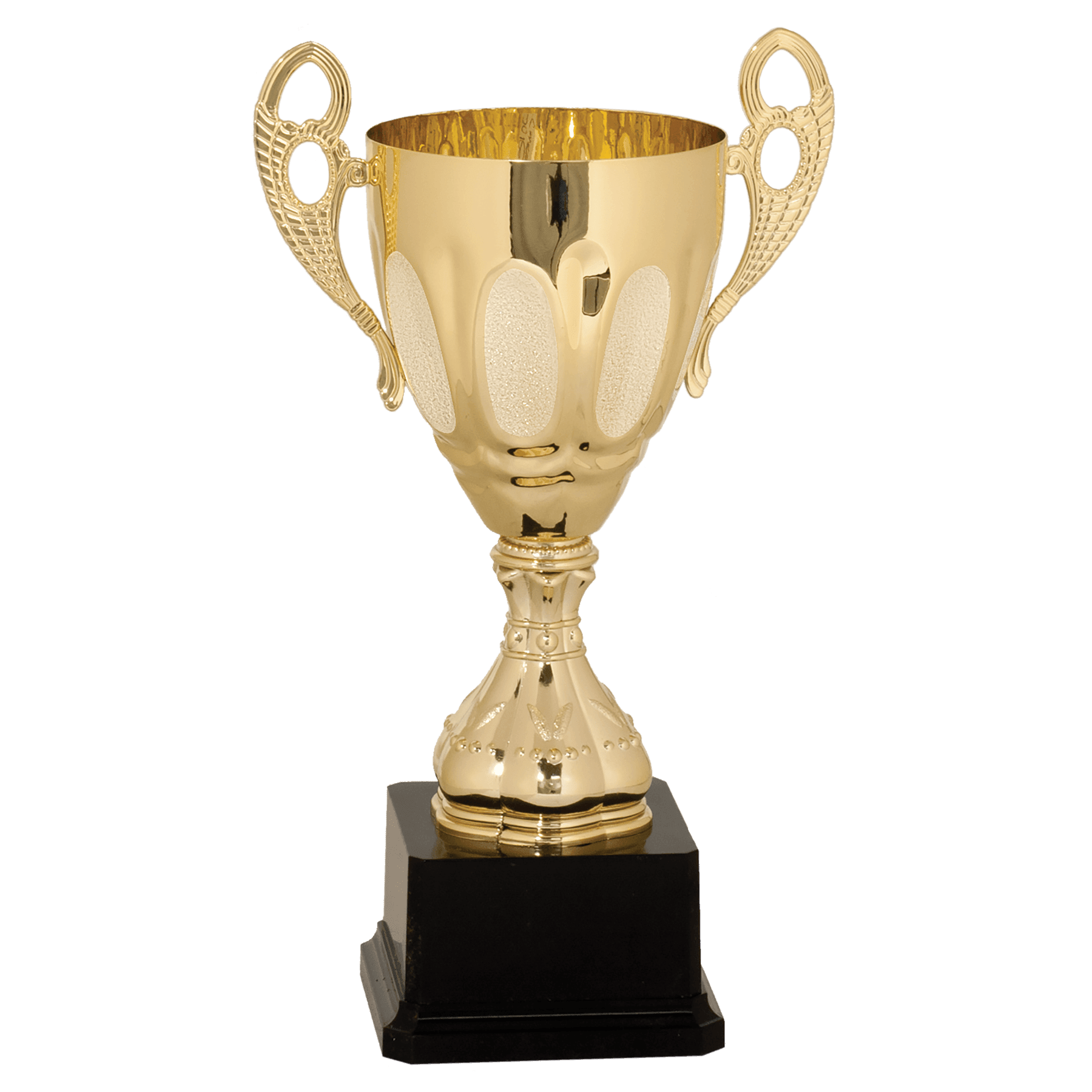 11" Gold Completed Metal Cup Trophy on Plastic Base