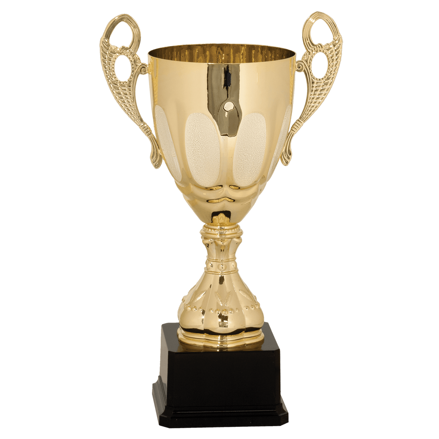 Gold Completed Metal Cup Trophy on Plastic Base - 13"