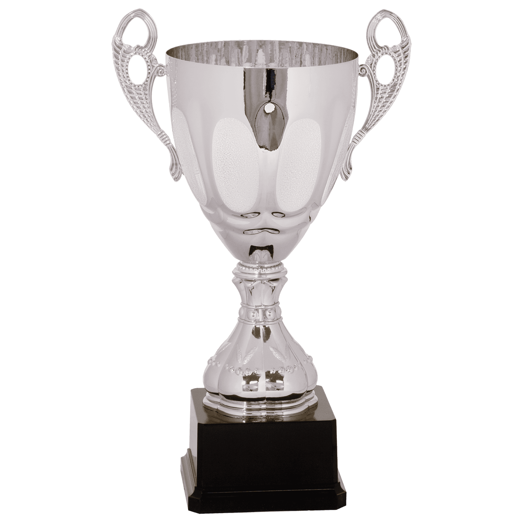 Silver Completed Metal Cup Trophy on Plastic Base - 14"