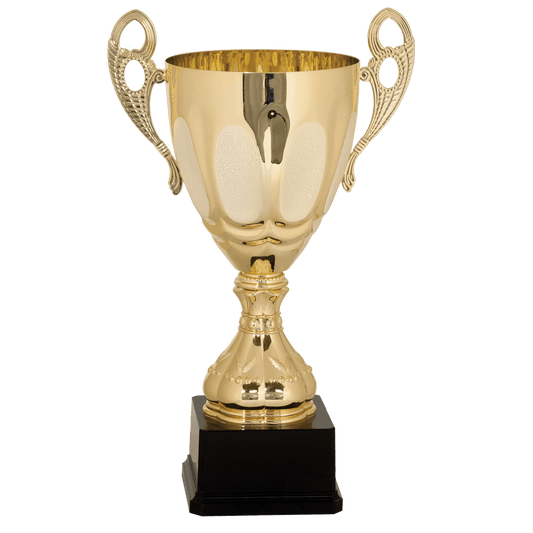 Gold Completed Metal Cup Trophy on Plastic Base - 15 3/4"
