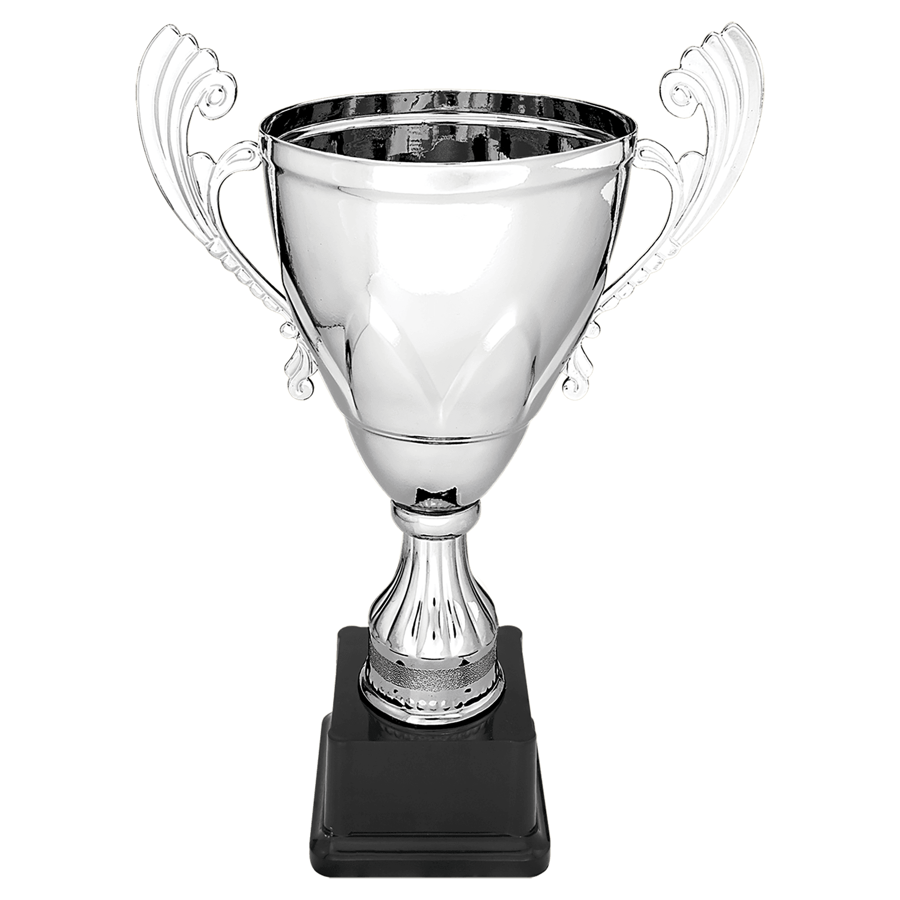 11" Silver Completed Metal Cup on Plastic Base