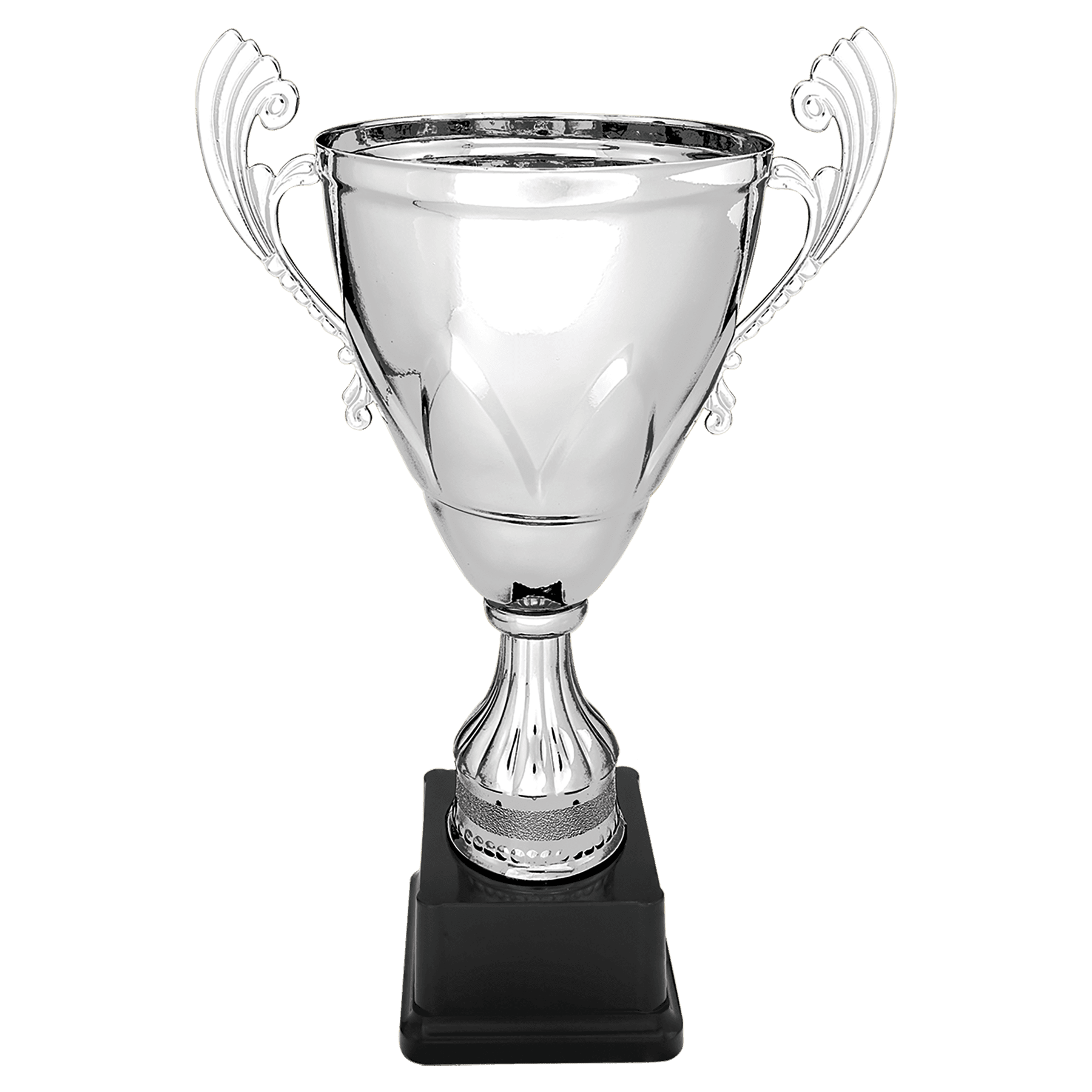 Silver Completed Metal Cup on Plastic Base - 13"