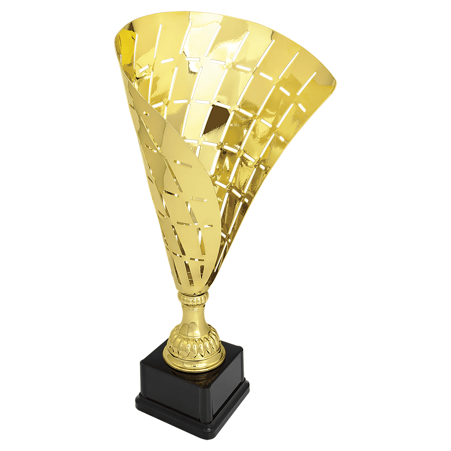 Gold Metal Flag Cup on Plastic Base - 15 1/2"