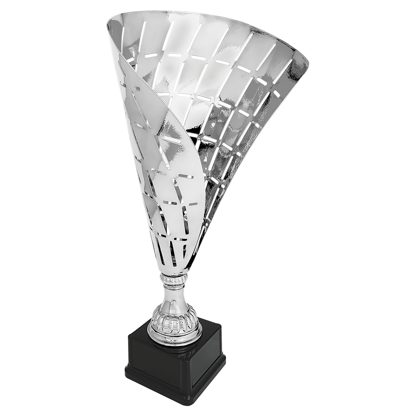Silver Metal Flag Cup on Plastic Base - 18"