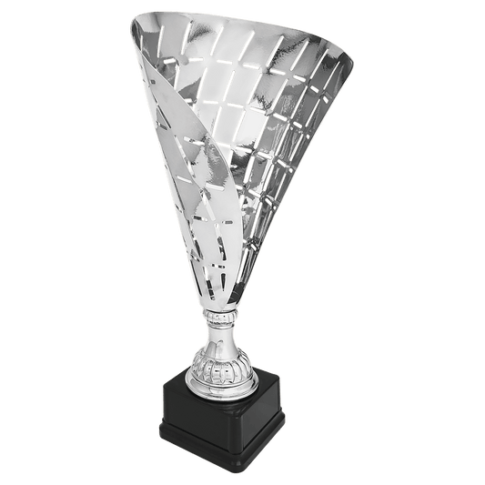 Silver Metal Flag Cup on Plastic Base - 19 1/2"