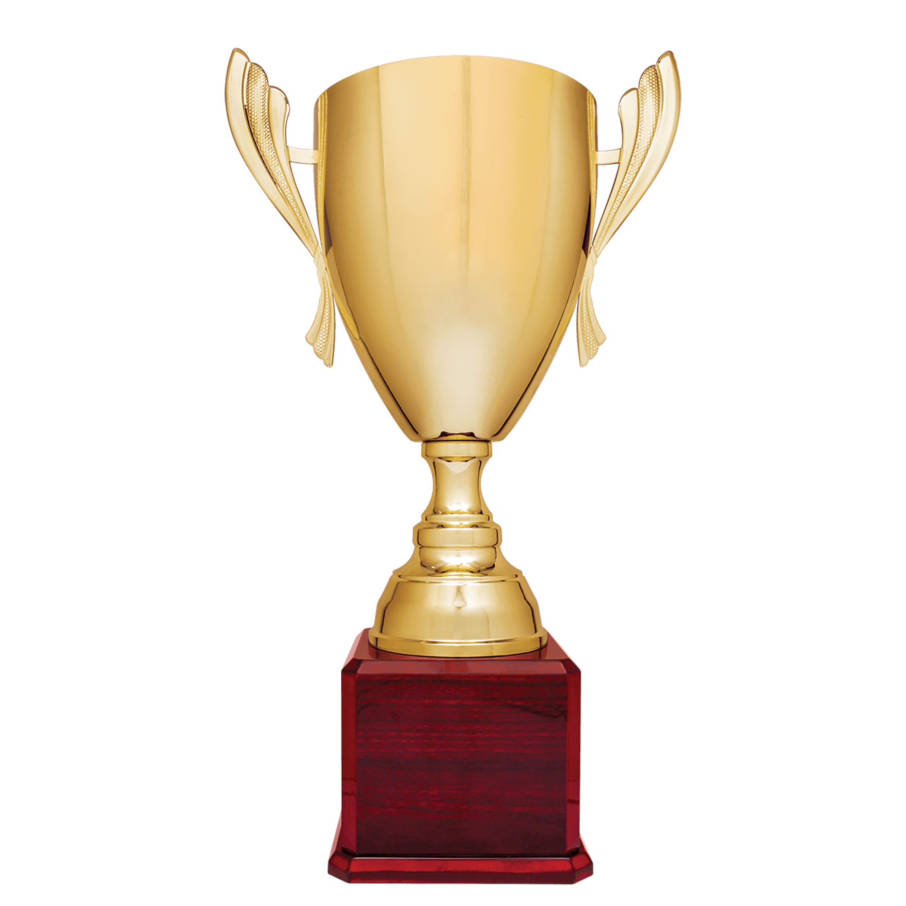 Gold Completed Metal Cup Trophy on Rosewood Royal Piano Finish Base - 26 1/2"