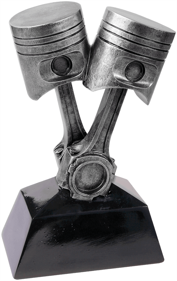 Antique Silver Piston Resin - 7"