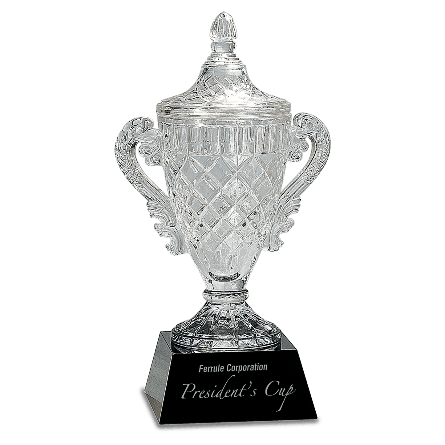 Crystal Cup on Black Pedestal Base - 14"