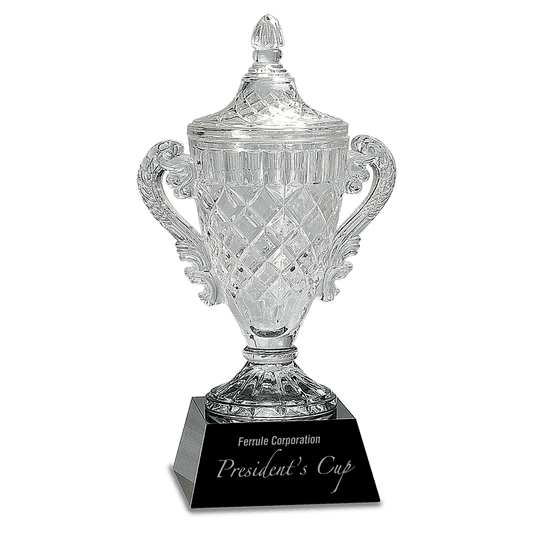 Crystal Cup on Black Pedestal Base - 14"