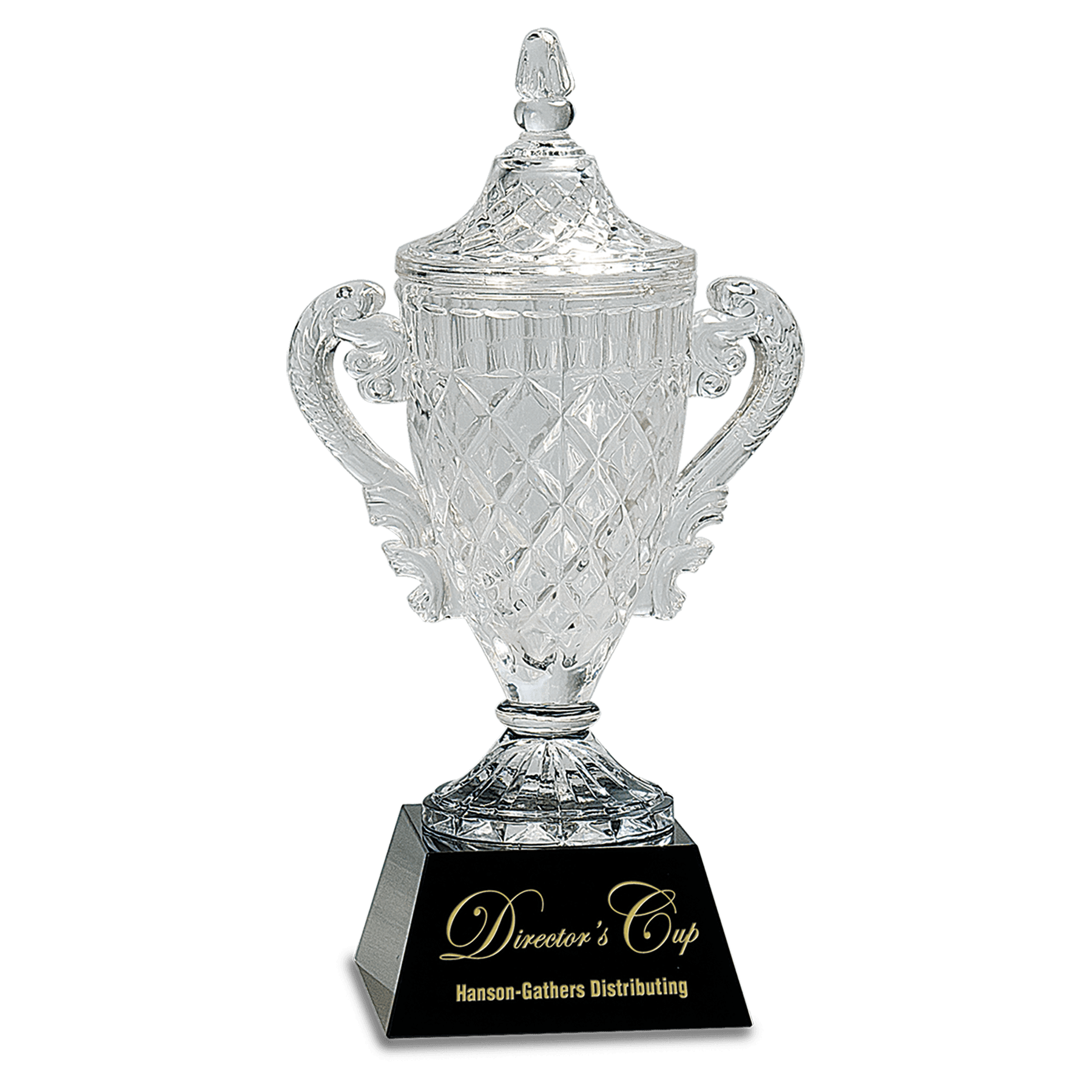 Crystal Cup on Black Pedestal Base - 12 3/4"