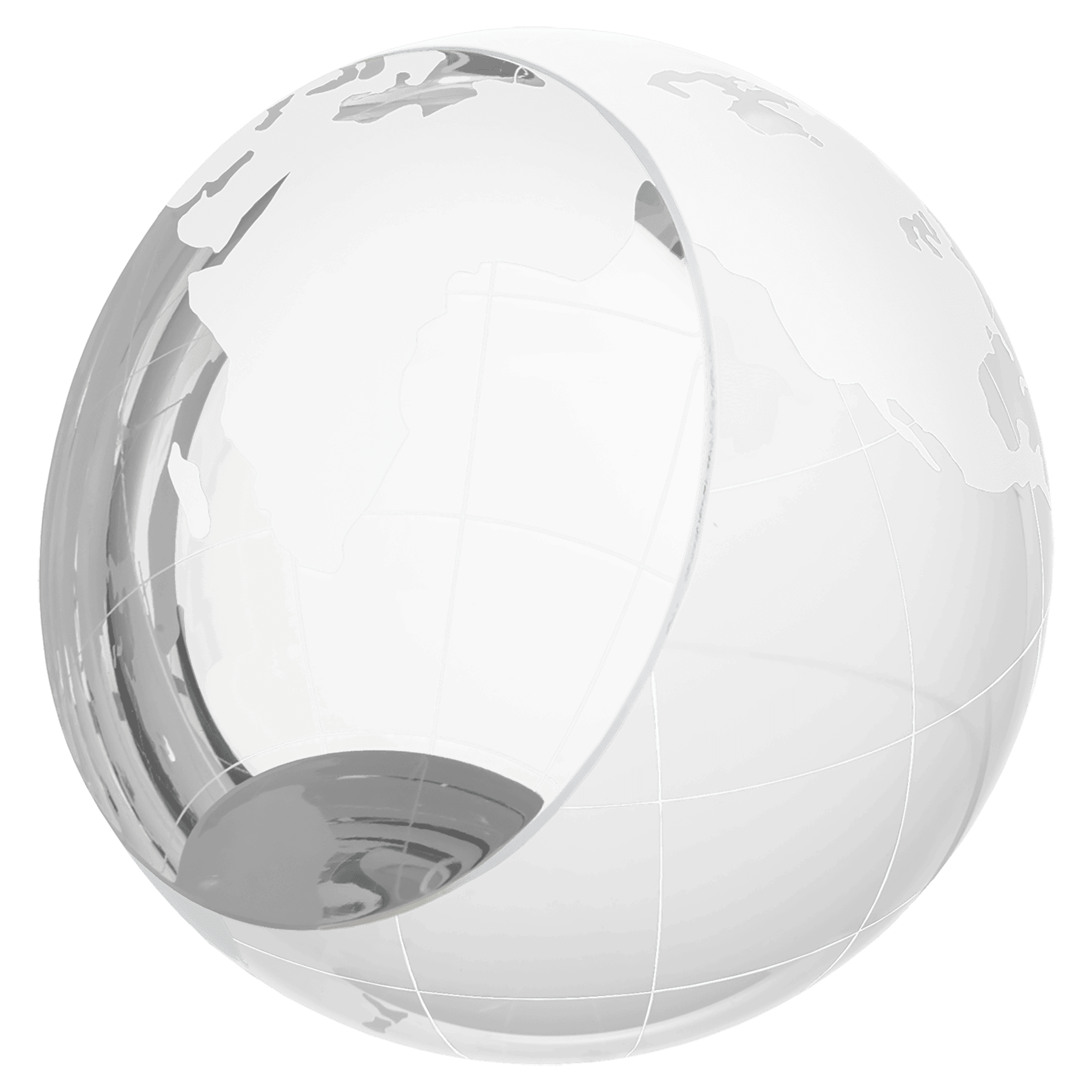 Crystal Globe Paperweight - 4"