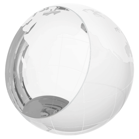 Crystal Globe Paperweight - 4"