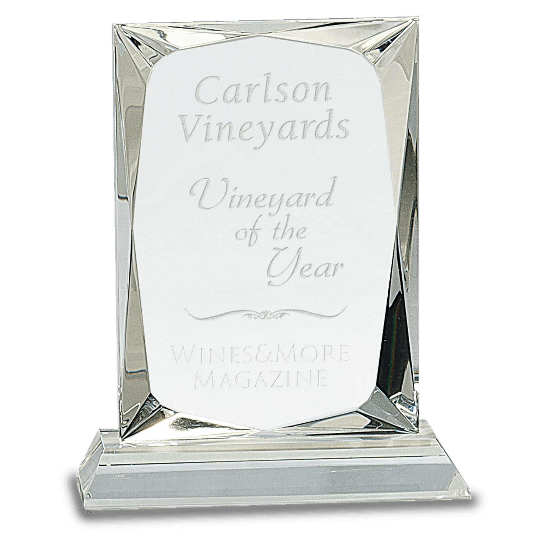 Crystal Rectangle on Clear Base - 6 1/4"