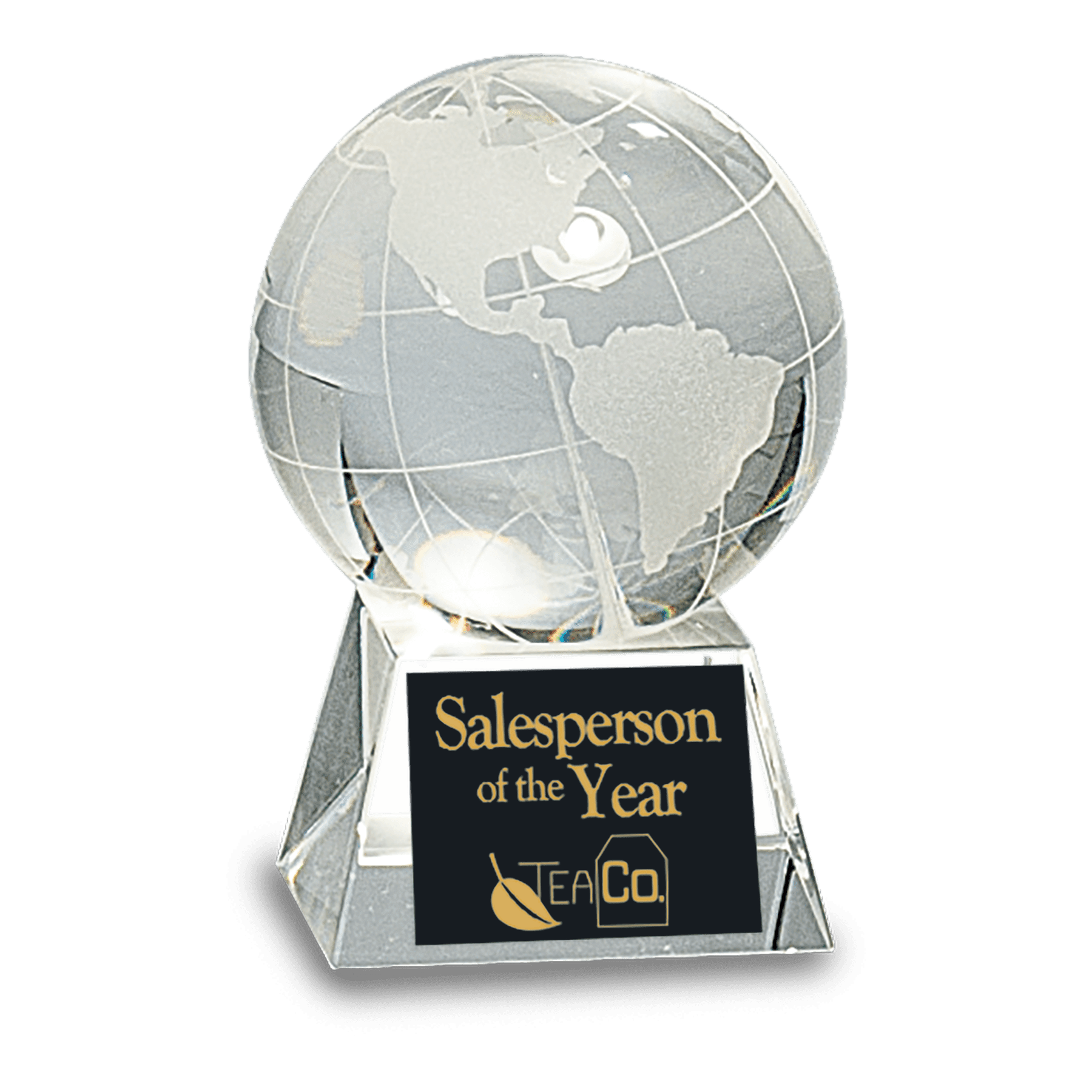 Crystal Globe on Clear Base - 3 1/2"
