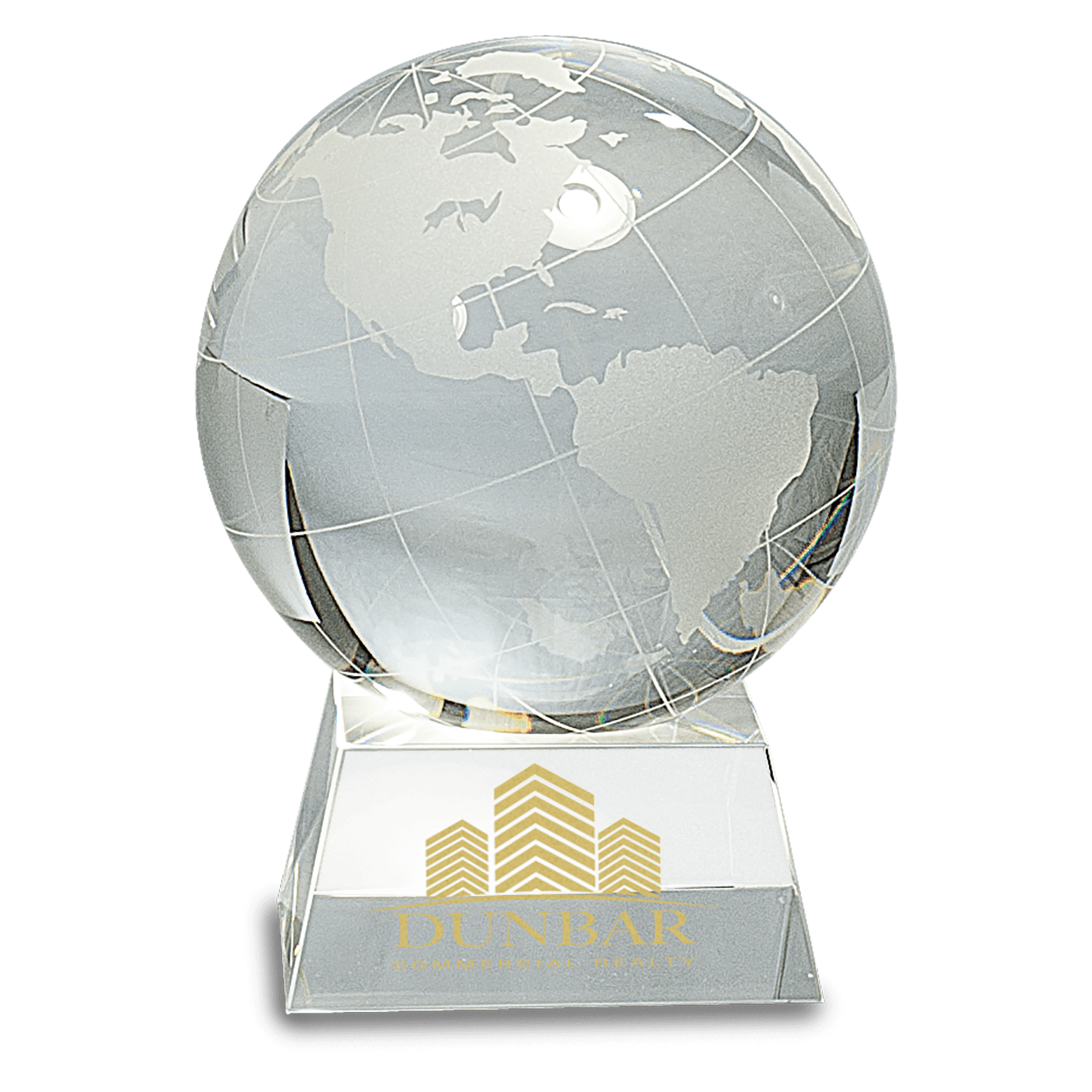 Crystal Globe on Clear Base - 5 1/2"