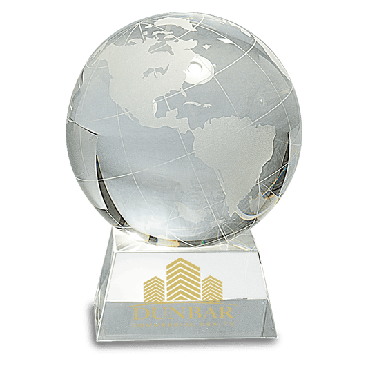 Crystal Globe on Clear Base - 5 1/2"
