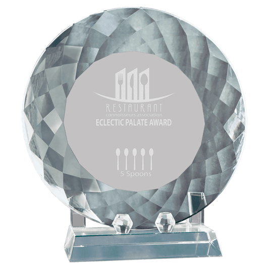Crystal Plate with Base - 8 1/2"