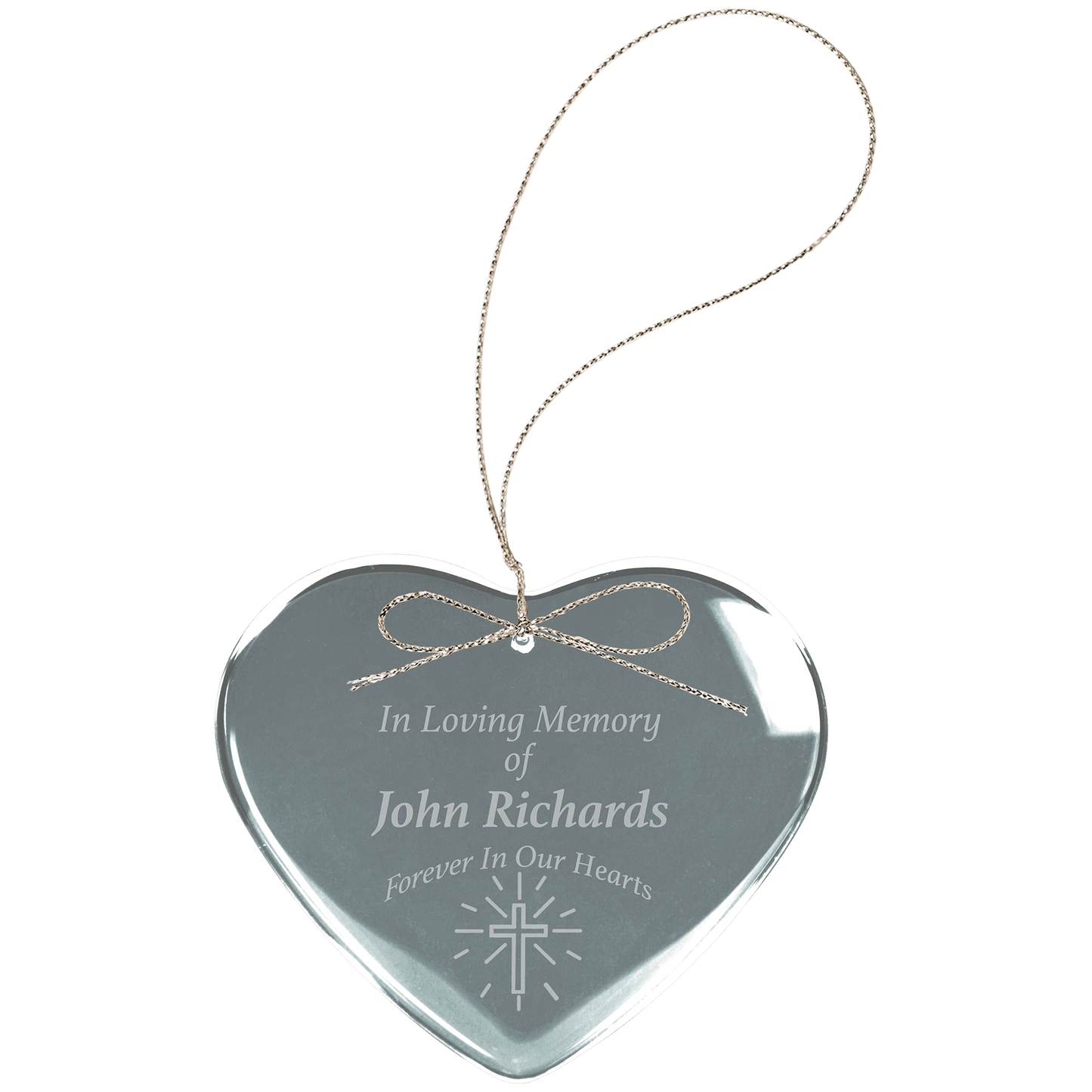 Crystal Heart Ornament - 2 1/2"