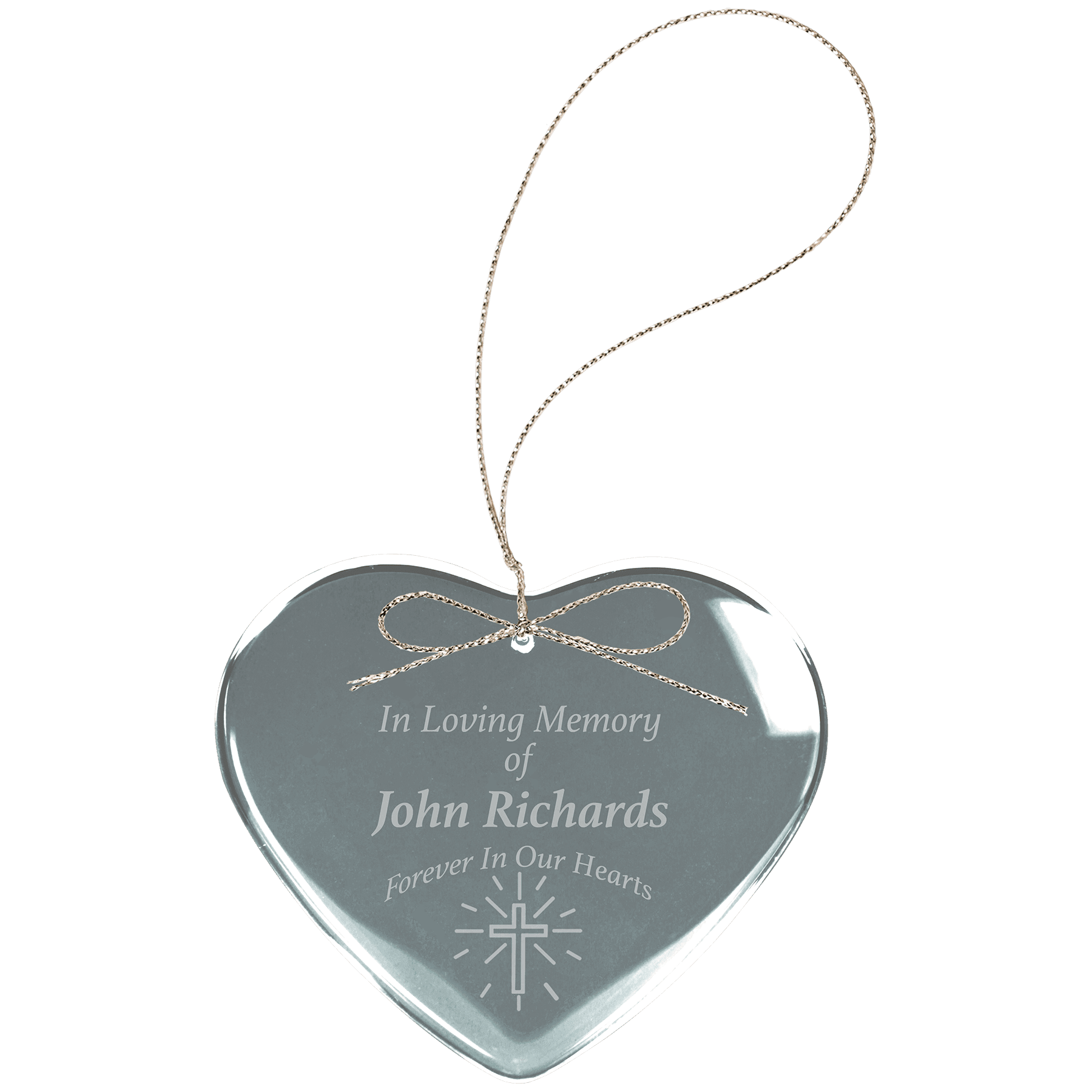 Crystal Heart Ornament - 2 1/2"