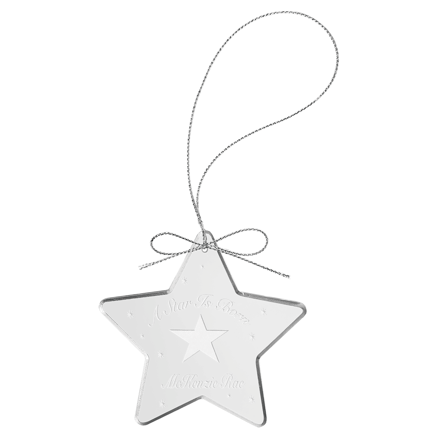 Crystal Star Ornament - 3"